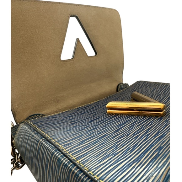 Louis Vuitton Denim Light Epi Leather Twist Shoulder Bag MM - Picture 10 of 16